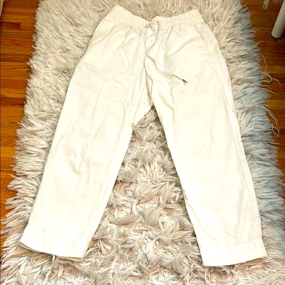 Women's White Drawstring Pants